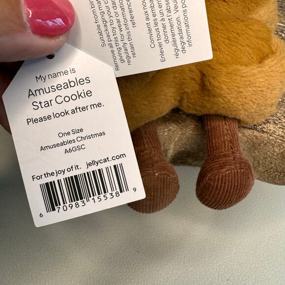 Jellycat Star Cookie NEW! Jellycat Amuseables FAST SHIP Jellycat Christmas - Picture 7 of 7
